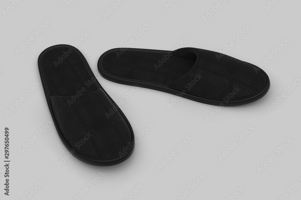 Cotton Cloth Spa Slipper For Branding. 3d render illustration. Cotton Cloth Spa Slipper For Branding. 3d render illustration.