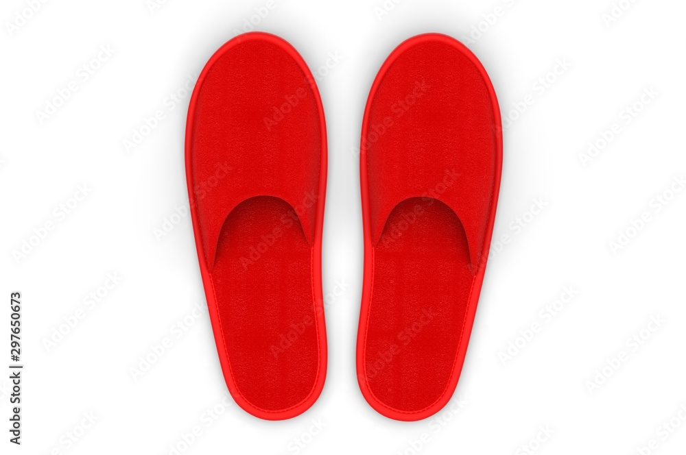 Cotton Cloth Spa Slipper For Branding. 3d render illustration. Cotton Cloth Spa Slipper For Branding. 3d render illustration.