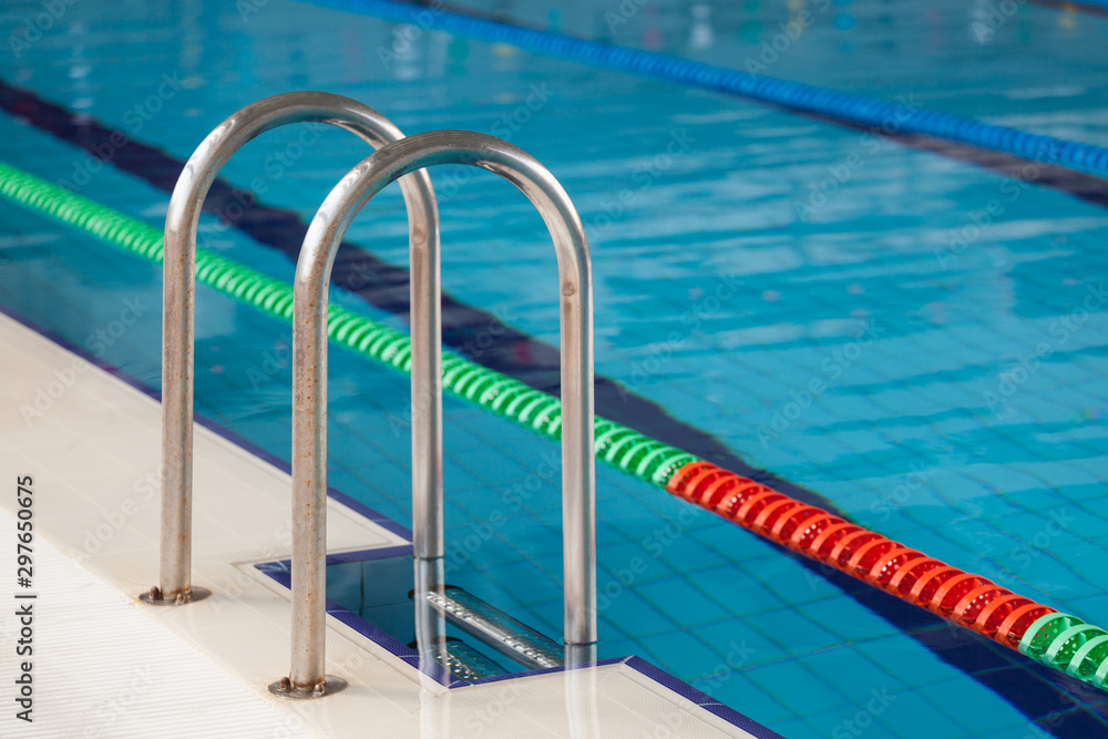 Detail from swimming pool with swim lanes Detail from swimming pool with swim lanes