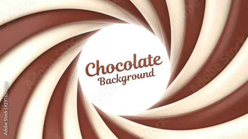 Chocolate swirl background with place for your content