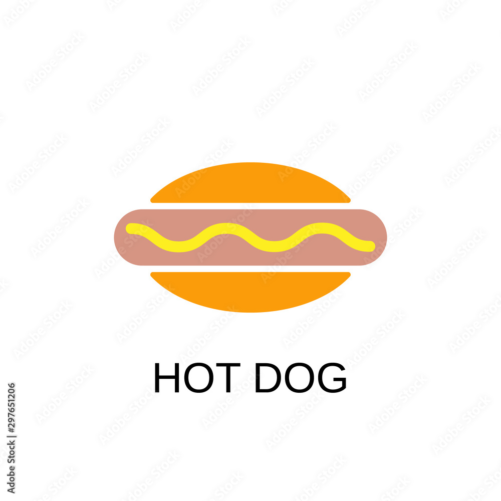 Hot dog icon. Hotdog symbol design. Stock - Vector illustration can be used for web. Hot dog icon. Hotdog symbol design. Stock - Vector illustration can be used for web.
