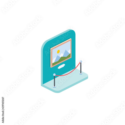 Art Gallery. Vector 3d isometric, color web icon, new flat style. Creative illustration design, idea for infographics.