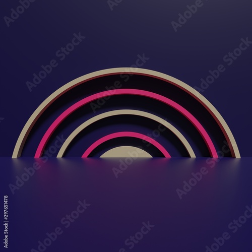 Abstract room wall blue dark and pink photo