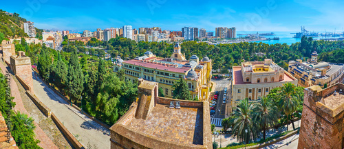 Alcazaba rampart walk, Malaga, Spain photo