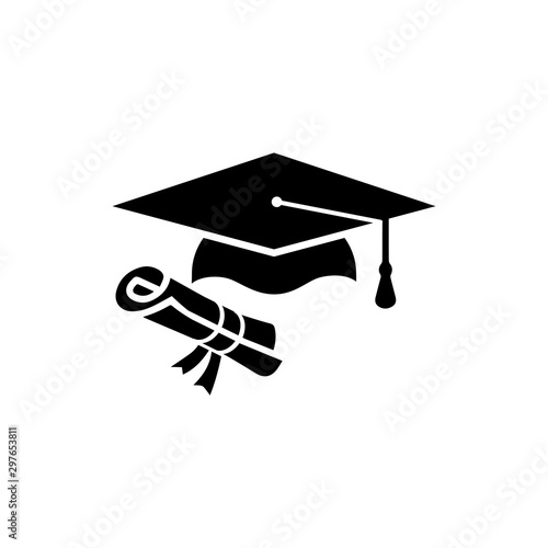 best graduation hat icon vector