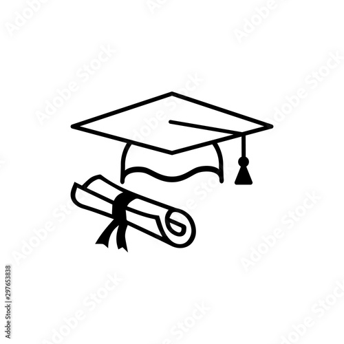 best graduation hat icon vector