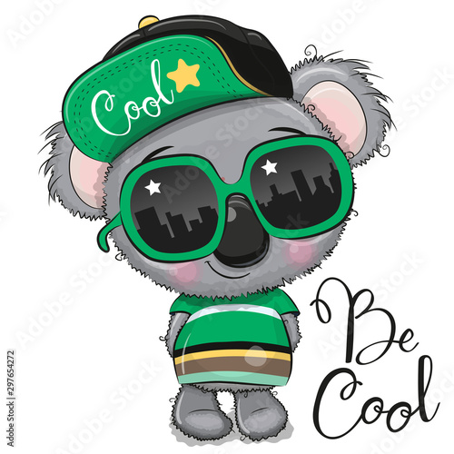 Cartoon Koala with sun glasses