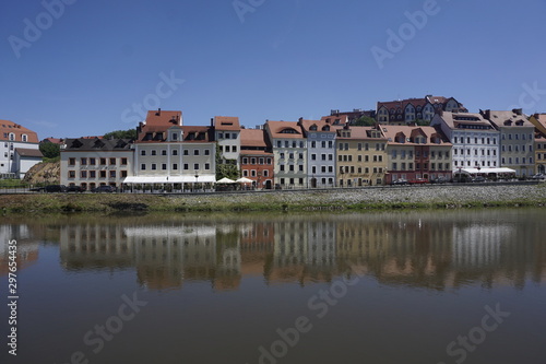 Row of houses on the Neisse river in Zgorzelec © pisces2386