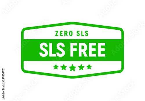 SLS free icon symbol, sulfate sles keratin free stamp symbol