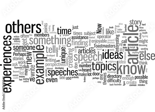 How to Find Ideas for Articles Speeches