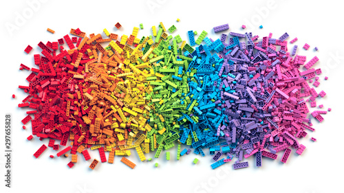 Pile of colorful rainbow to...