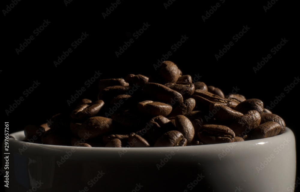 many freshly roasted coffee beans many freshly roasted coffee beans