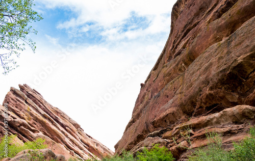 Cliff formation in front of sky