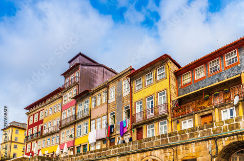 colorful houses in Porto, Portugal