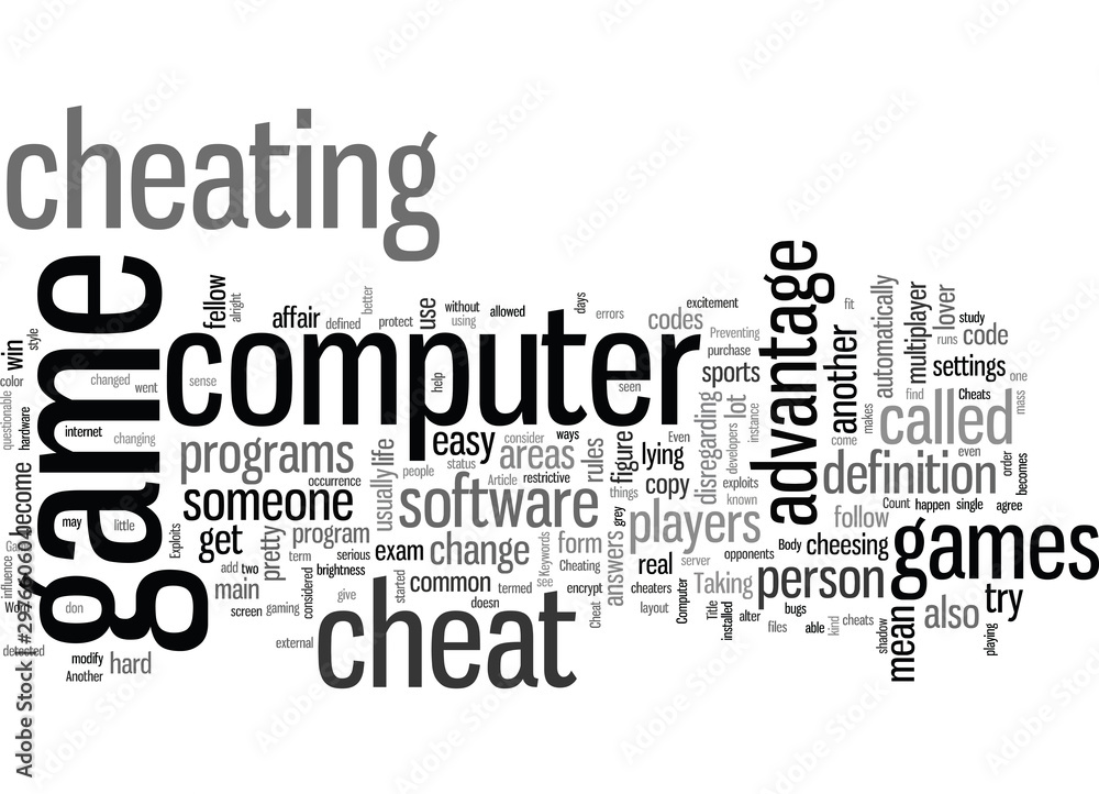 Fototapeta premium How To Cheat In A Computer Game