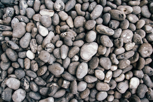 Fényképezés Round gray gravel pattern