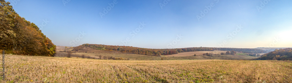 Obraz premium Panorama of an agricultural field