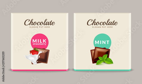Chocolate bar packaging template design. Chocolate branding product pattern. Vector luxury design package