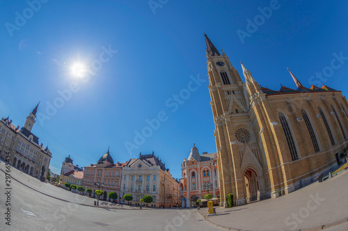 View of the Liberty Square in Novi Sad, Serbia