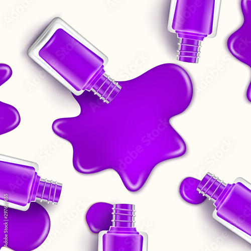 Nail polish beauty paint drop. Cosmetic bottle makeup polish nail or manicure design