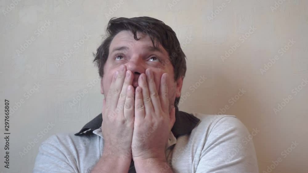 close-up portrait of a funny pensive man.business concept.comic emotional character thinks about something. close-up portrait of a funny pensive man.business concept.comic emotional character thinks about something.