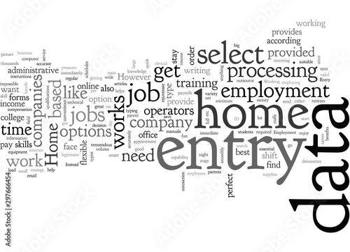 Home data entry employment