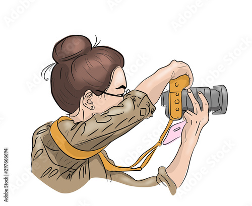 photographer, camera, woman, photos