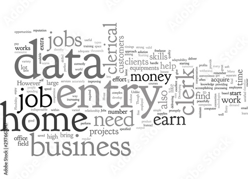 Home business data entry clerk job