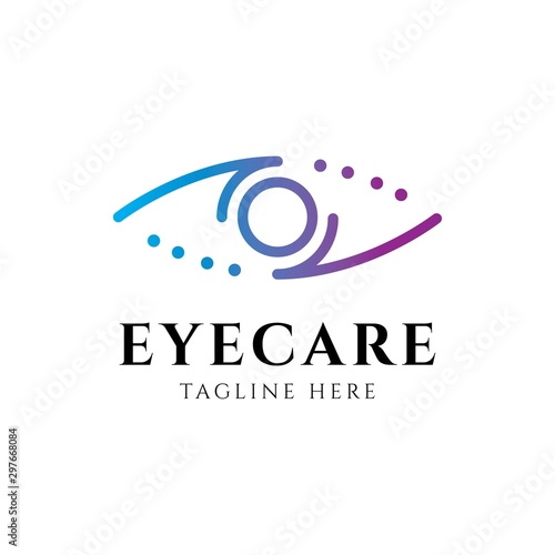 Eye care logo design template.eye symbol for medical clinic