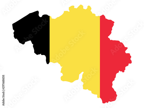Belgium map flag Vector illustration eps 10 photo