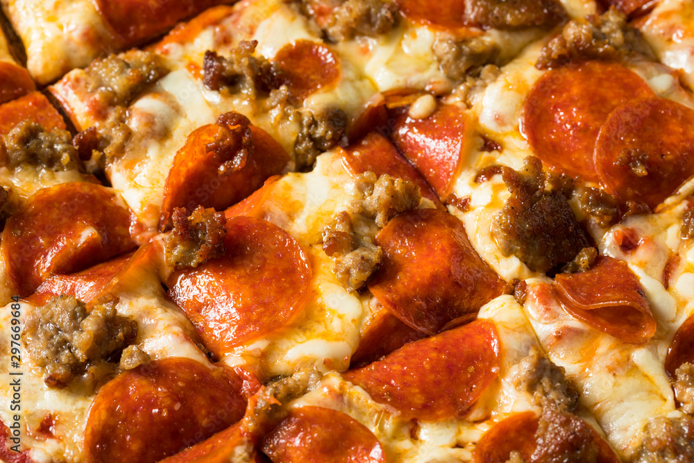 Homemade St Louis Style Pepperoni PIzza Homemade St Louis Style Pepperoni PIzza
