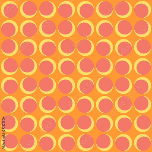 Abstract rounded repeated shapes. Vector seamless pattern.