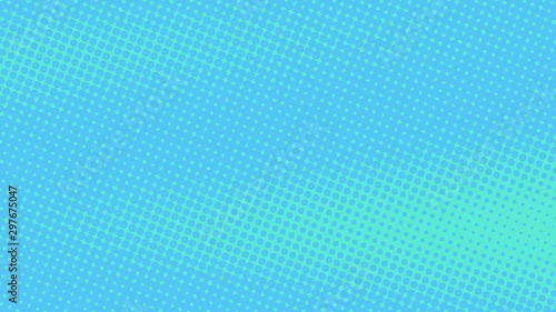 Pastel blue pop art retro background with halftone dots in comic style, vector illustration eps10