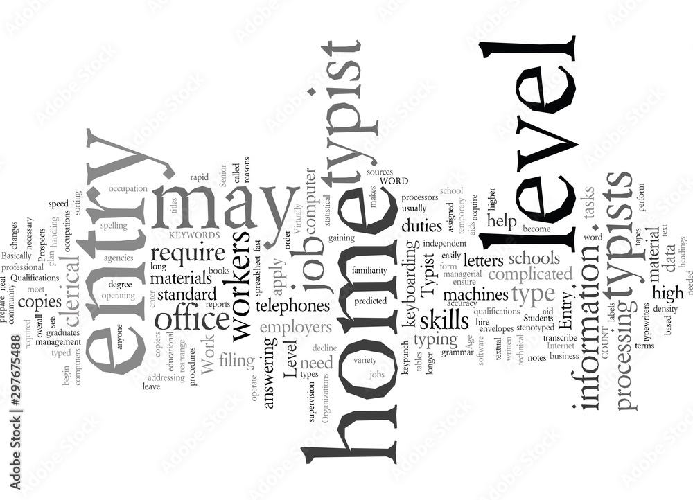 Entry Level Work at Home Typist Entry Level Work at Home Typist
