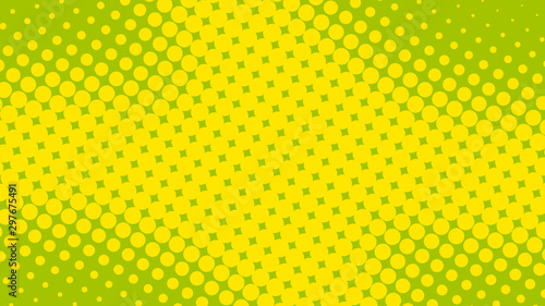 green and yellow pop art background in retro comic style