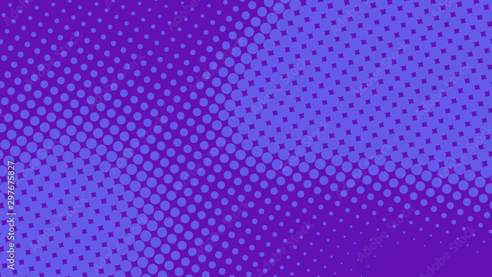 Purple and violet pop art background with halftone dots in comic style, vector illustration eps10 Purple and violet pop art background with halftone dots in comic style, vector illustration eps10