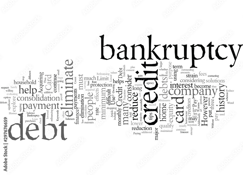 Fototapeta premium Eliminate Credit Card Debt Reduce Debt Without Bankruptcy