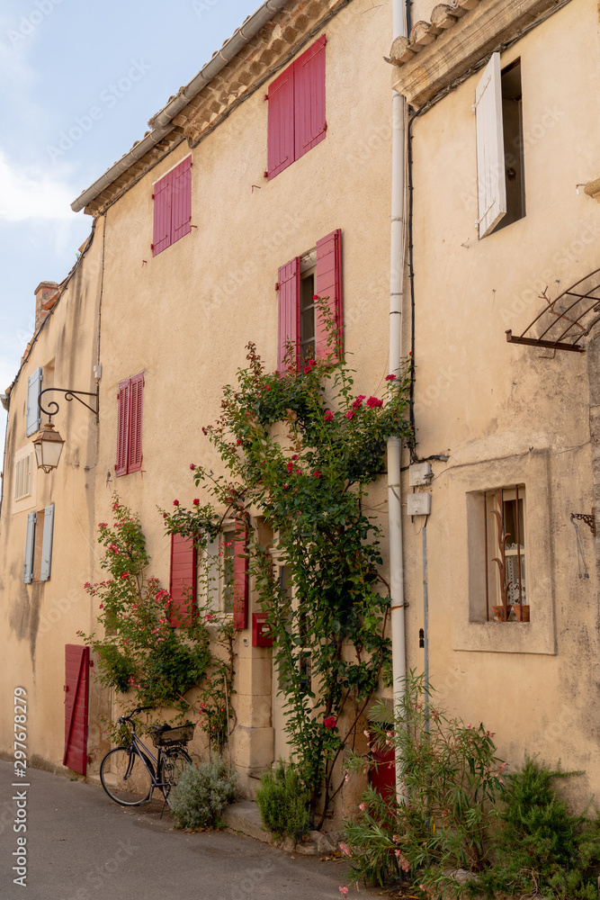 typical house old village of Lourmarin in Provence