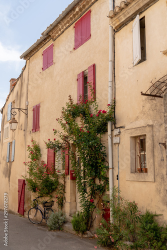 typical house old village of Lourmarin in Provence