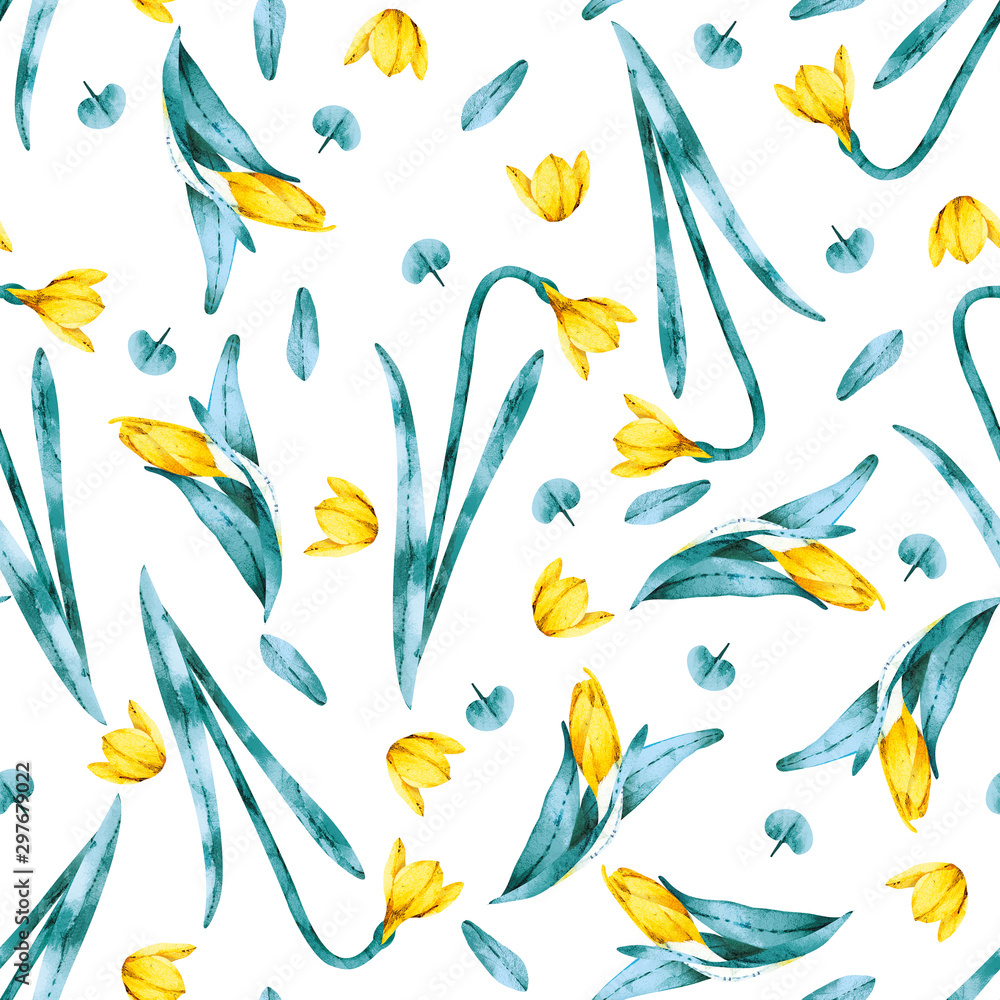 pattern buds of daffodil