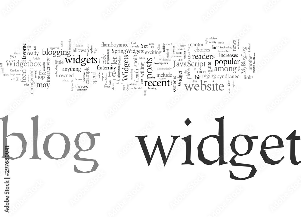 Obraz premium Dress Up Your Blog With Widgets