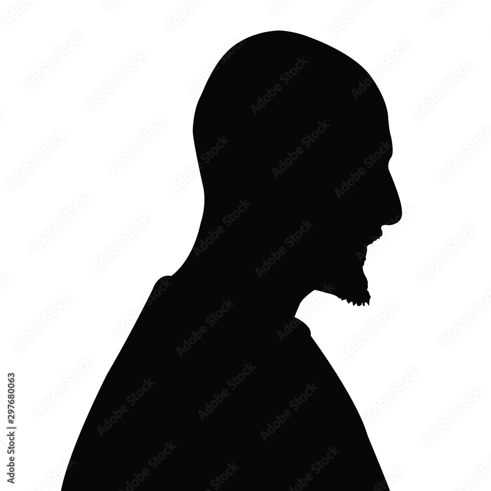 a man head silhouette vector