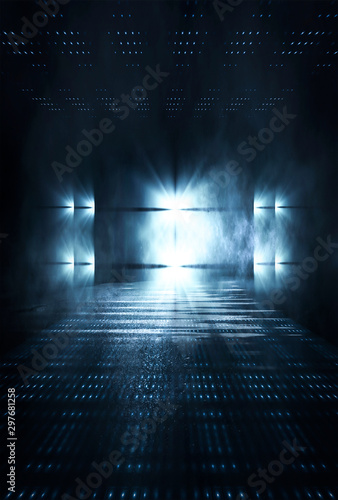 Empty background scene. Dar...
