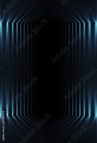 Empty background scene. Dar...