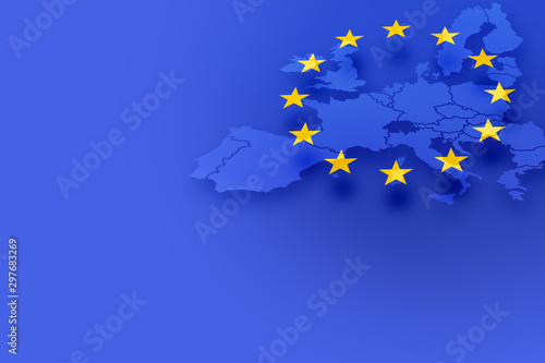  Poznaj wymowę Outline map of European Union member states on the flag