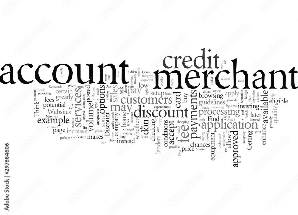 Obraz premium Discount Merchant Account Availability