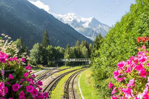 Summer in Chamonix Mont Blanc, a ski resort at the foot of Mont Blanc, in the Alps of eastern France. © Cristina D'Annunzio