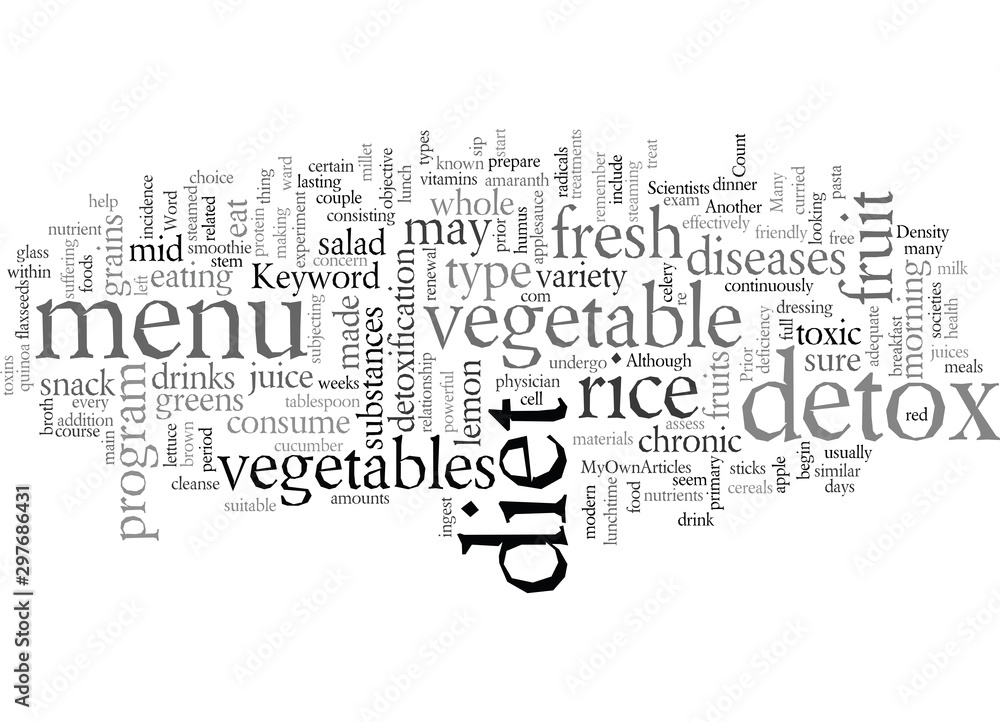 Fototapeta premium detox diet menu