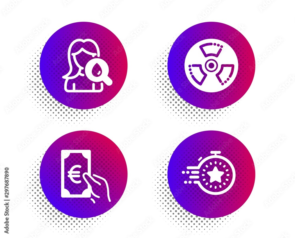 Moisturizing cream, Finance and Chemical hazard icons simple set. Halftone dots button. Timer sign. Face lotion, Eur cash, Toxic. Deadline management. Business set. Vector Moisturizing cream, Finance and Chemical hazard icons simple set. Halftone dots button. Timer sign. Face lotion, Eur cash, Toxic. Deadline management. Business set. Vector