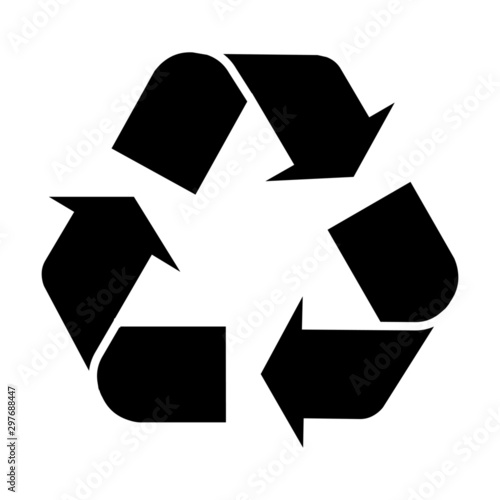 recycle symbol on white background